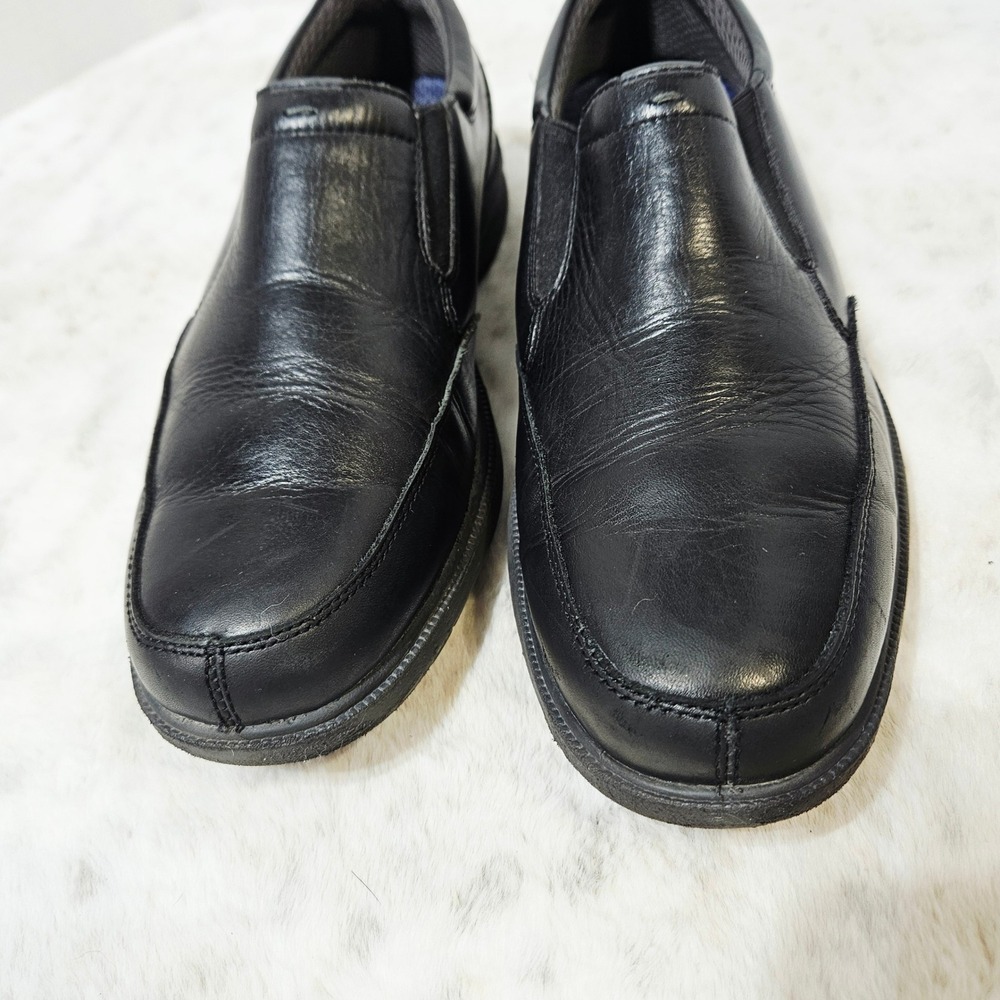 Nunn Bush Black Leather Comfort Gel Slip On Loafers 9.5M Business Casual KORE